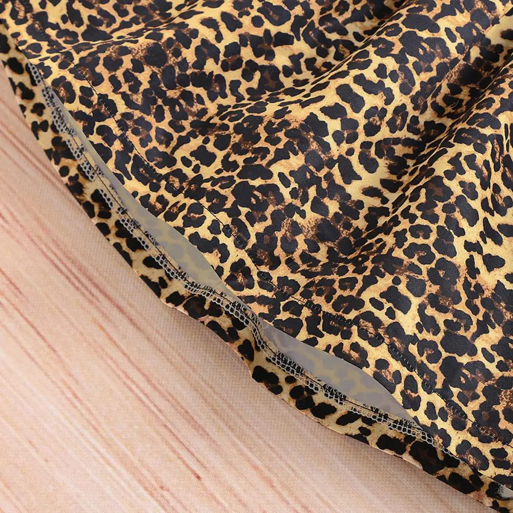 Детское платье без рукавов с леопардовым принтом | Мать и ребенок