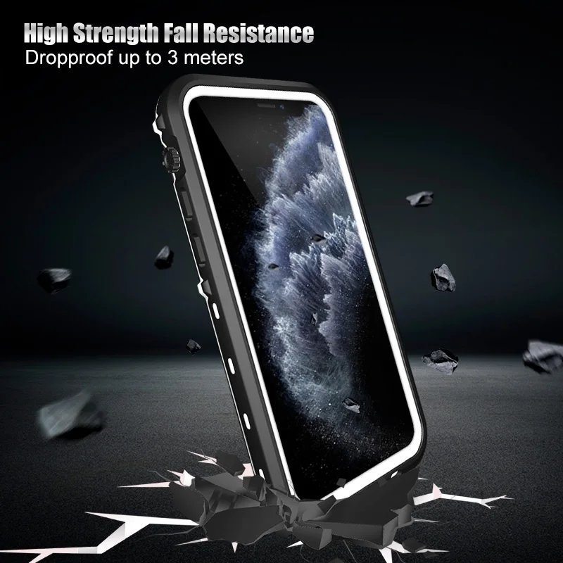 Водонепроницаемый Чехол IP68 для iPhone 12 Pro 7 8 Plus X XR чехол подводной съемки