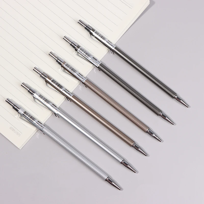 

3pcs/set Simple metal texture Mechanical pencil 0.5mm 0.7mm Drawing Propelling pencil Plastic material Office supplies