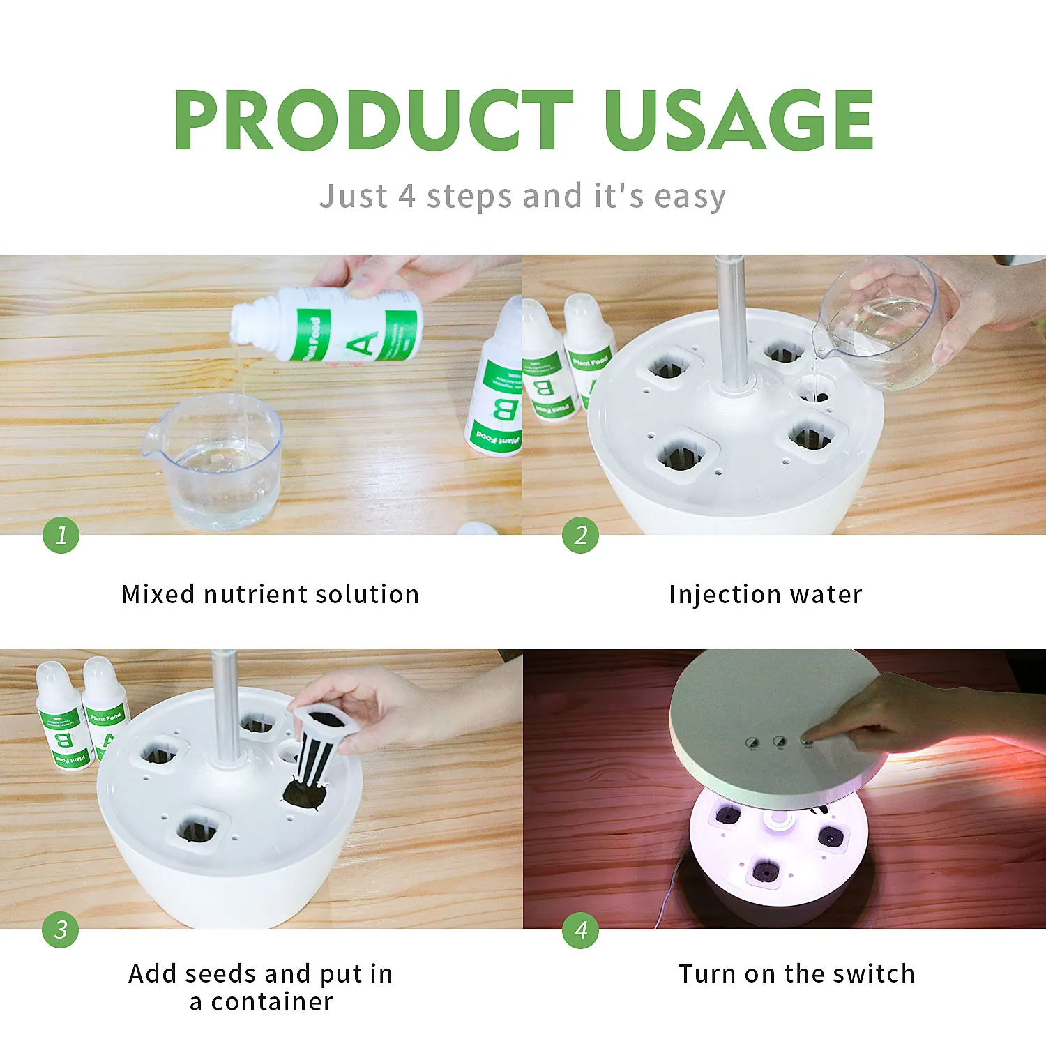 Комнатные домашние садовые горшки для выращивания растений светодиодная лампа