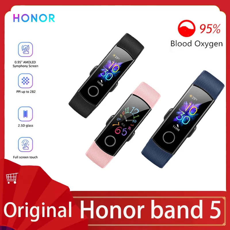 Оригинальный Смарт браслет Huawei Honor Band 5 с оксиметром и сенсорным