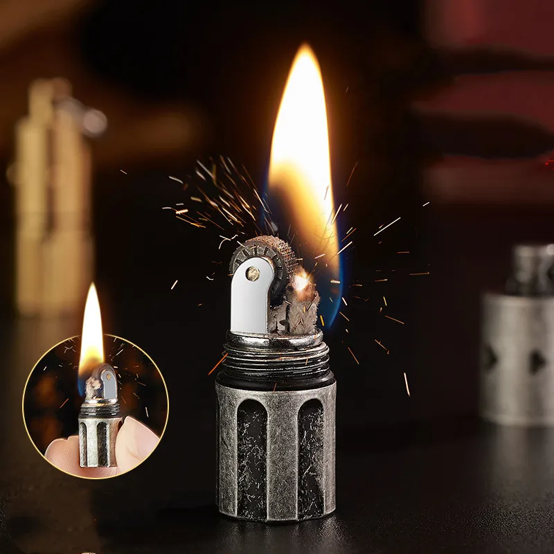 

Mini Kerosene Gasoline Lighter Smoking Accessories Portable Outdoor Camping Grinding Wheel Ignition Gadgets For Men Lighters