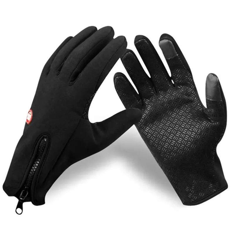 G016 Style 1 Black DICHSKI велосипедные перчатки на полный палец для женщин и мужчин, зимние ветрозащитные перчатки для езды на велосипеде - Цвет: G016 Style 1 Black