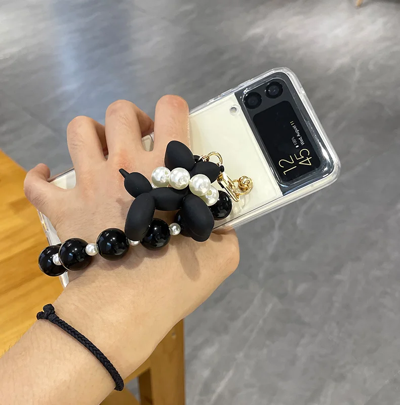 

Чехол-книжка для Samsung Galaxy Z 3 с изображением милой собаки и бусин