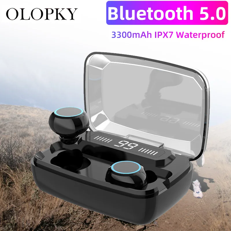 

Наушники-вкладыши TWS Bluetooth наушники M11 Беспроводной In-Ear 3300 мА/ч, 5,0 светодиодный Дисплей стерео гарнитура Шум шумоподавления зарядным устрой...