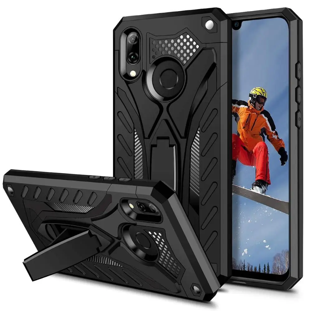Черный Чехол для Xiao mi Red mi Note 8 7 6 5 Pro Red mi 7 8 7A 5 Plus чехол mi litary армированный чехол с подставкой для Xiaomi mi 9T A3 A2 Lite CC9e - Цвет: Черный