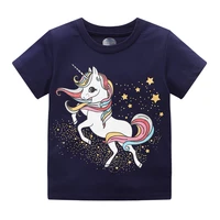 jumping meters summer girls t shirts with unicorn print fashion childrens tees cotton animals print girls tops toddler clothes