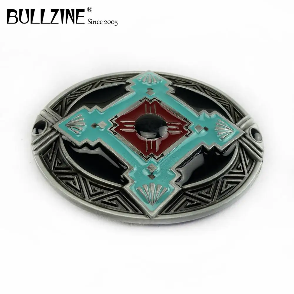 Пряжка для ремня Bullzine с оловянной отделкой в западном стиле стандартная шириной 4