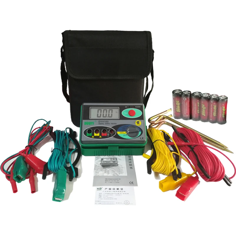 

Megohmmeter 0-2000 Ohm Real Digital Earth Tester DY4100 Ground Resistance Tester Meter