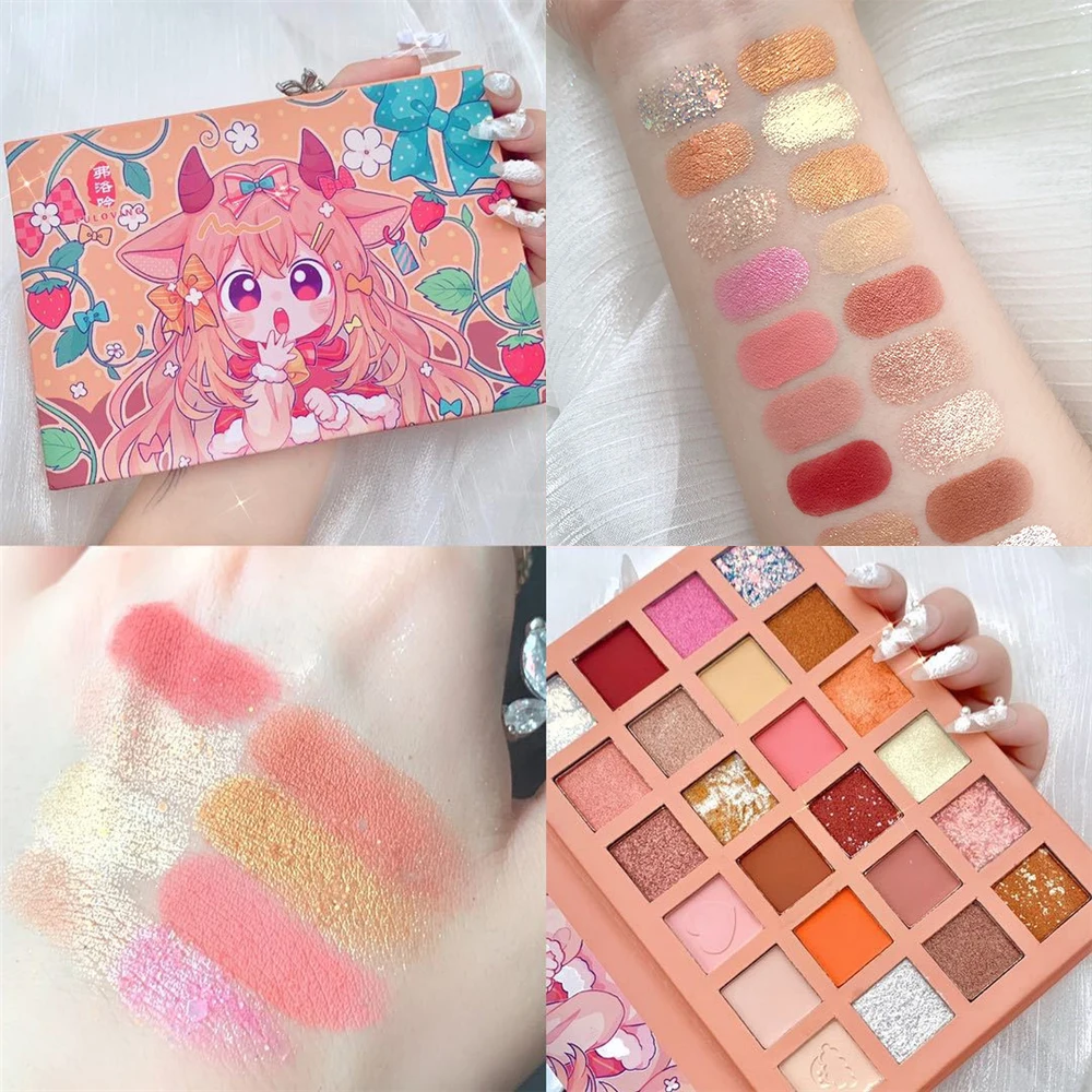 24 Цвета Палитра теней для век Матовая Мерцающая естественная долговечная не