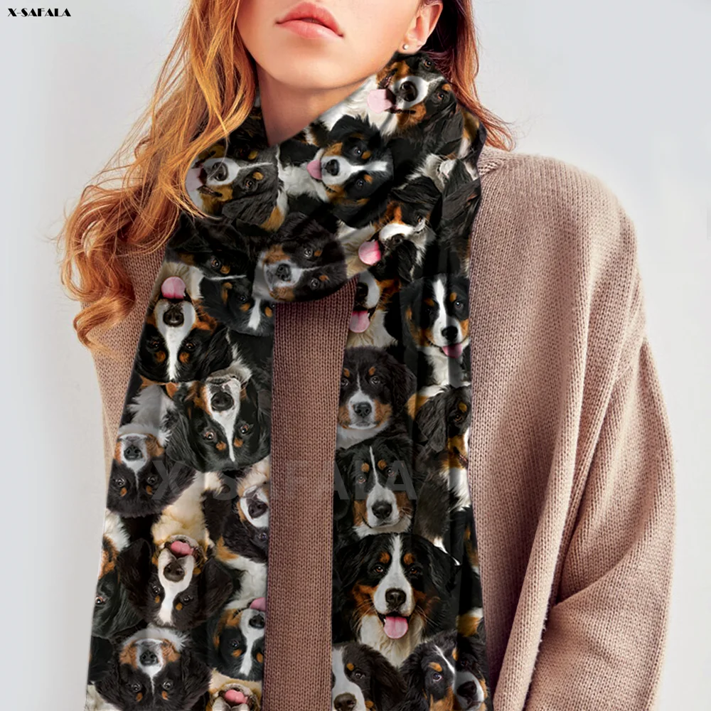 

Зимний Подарочный шарф Бернские горы, Женская шаль из кашемира в британском стиле, длинный толстый шейный платок из пашмины