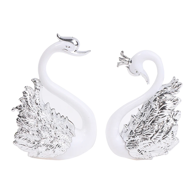 Романтическая Корона лебедь торт Топпер фламинго десерт выпечка Декор украшение