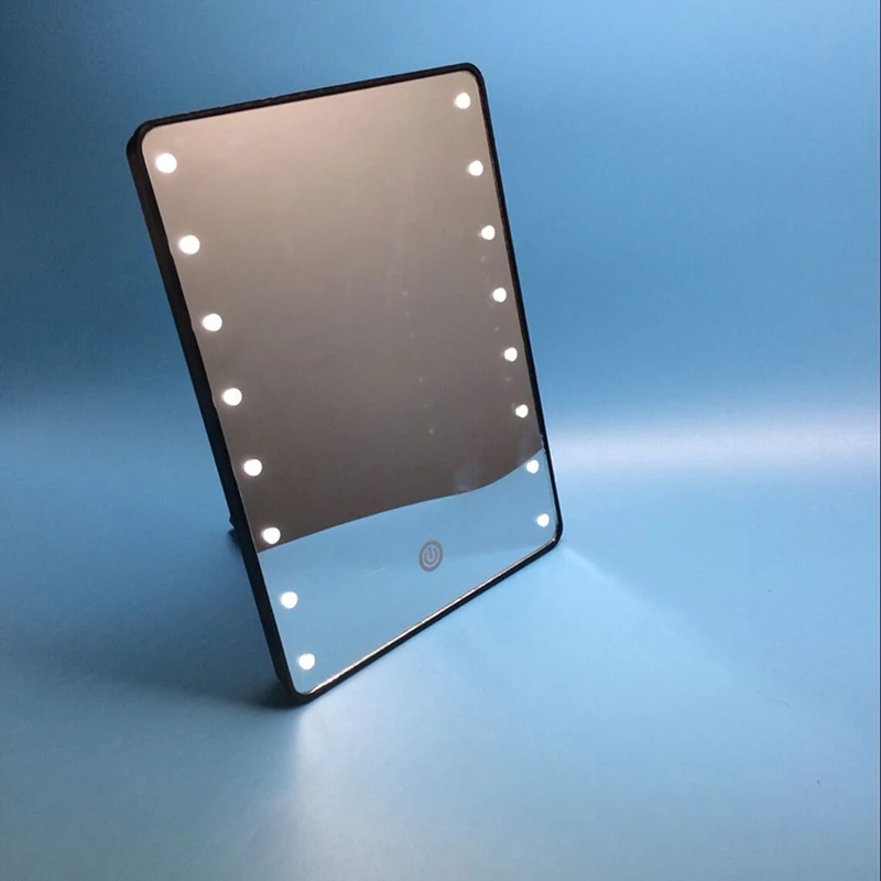 16/22 светодиодное зеркало для макияжа с подсветкой портативное косметическое