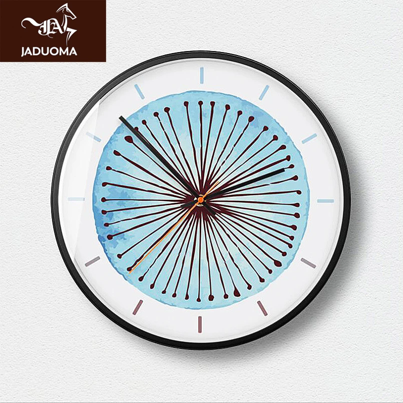 

Настенные часы JADUOMA, круглые, 12 дюймов, 14 дюймов, настенные часы для украшения дома, бесшумный механизм, кварцевые настенные часы, принимаетс...