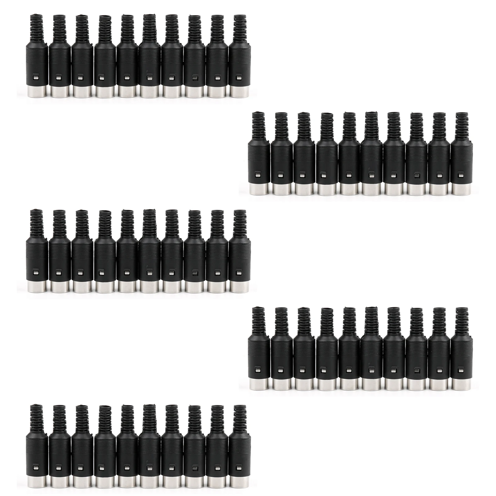 

Artudatech 50 шт. Din штекер разъем кабеля 5 булавки с Пластик адаптер рукоятки Джек Запчасти