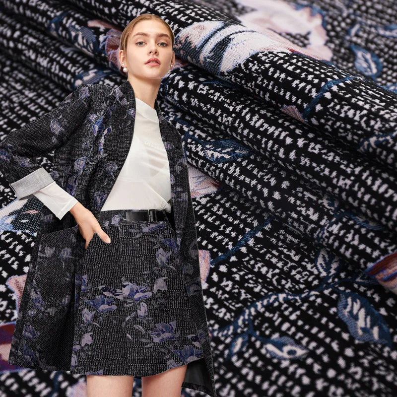 

Jacquard fabric light luxury clothing fabrics sewing material for fashion ladies dresses and suit cotton sheets for bed