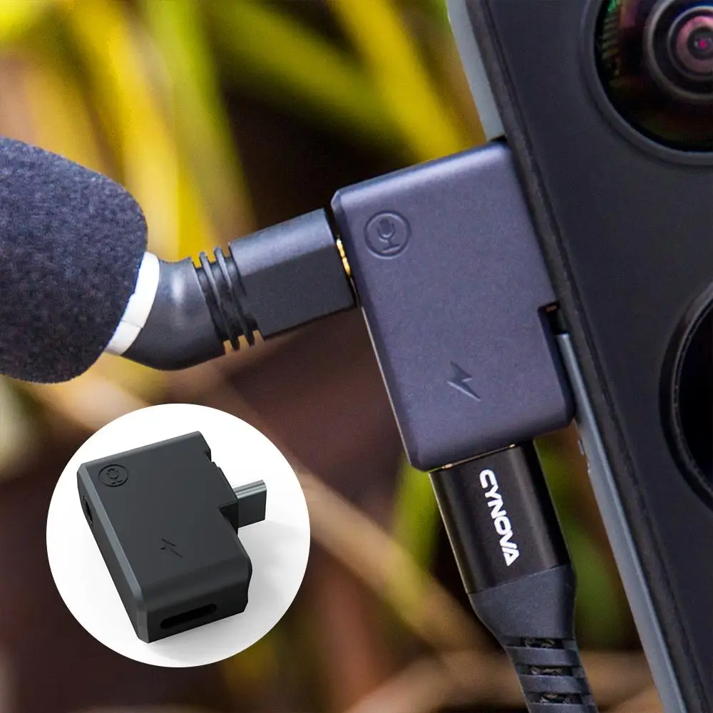 

Для Insta360 ONE X2 адаптер для зарядки Аудио двойной 3,5 мм фотоадаптер