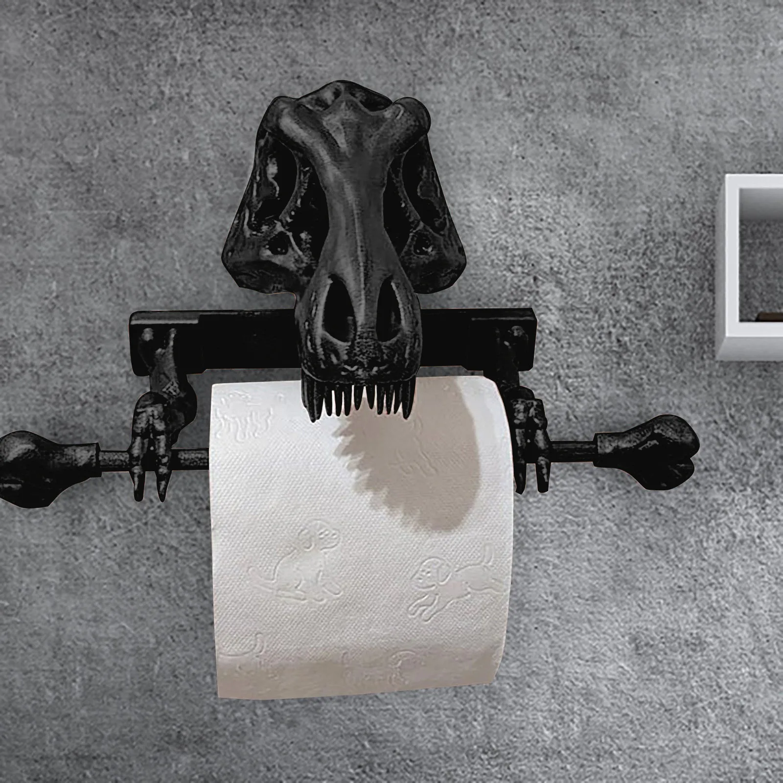 

Toilet Wall Mount Toilet Paper Holder Dinosaur Shaped Bathroom Magical Roll Paper 3D Print Tissue Towel Accessories Holders