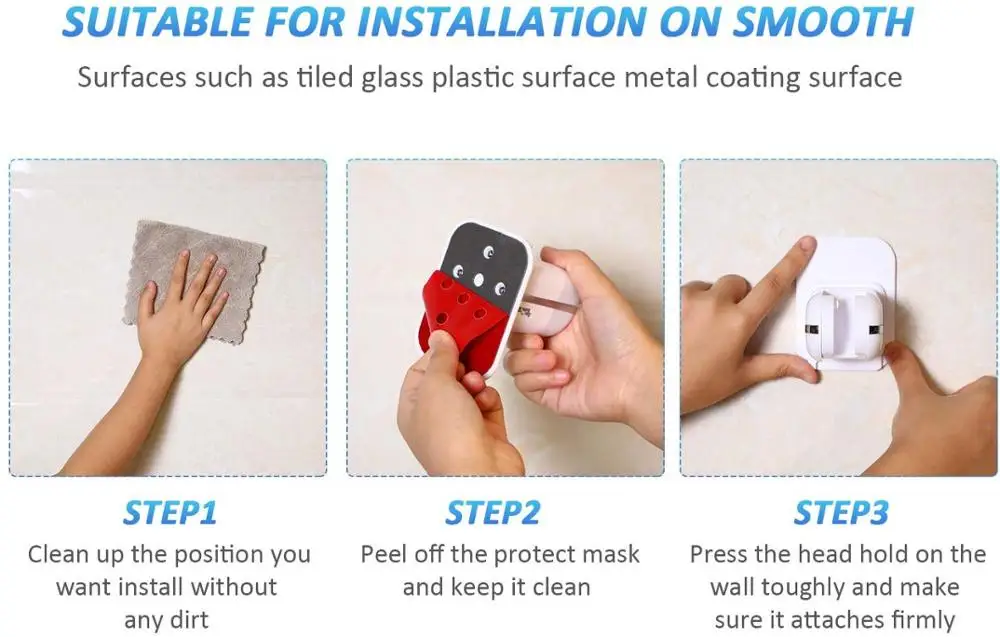 

Adjustable Handheld Shower Head Holder ABS + Plastic Bathroom 3M Adhesive Shower Head Adapter Bath Shower Brackets Accessories