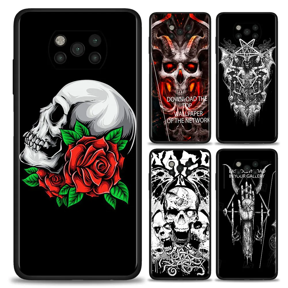 

Pentagram 666 Demonic Satanic Phone Case For Xiaomi POCO X3 NFC M3 Pro 5G Pocophone F1 F3 GT Mi 10T 11 Lite 9T Note 10 9 Cover