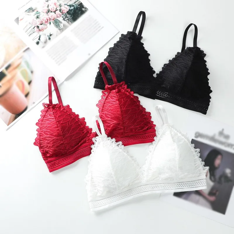 Бюстгальтер с треугольными чашечками во французском стиле сексуальное нижнее