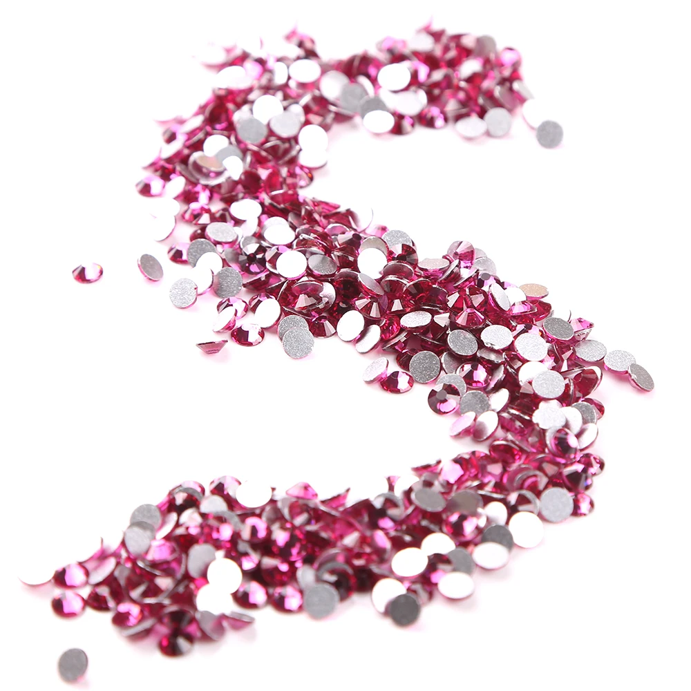 SS3 SS30 фуксия кристаллы стразы горячей фиксации с плоской задней частью клей для