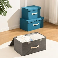 closet organizer foldable storage box with cover for toys fabric storage bins with lid oxford cloth blanket quilt sorting bag