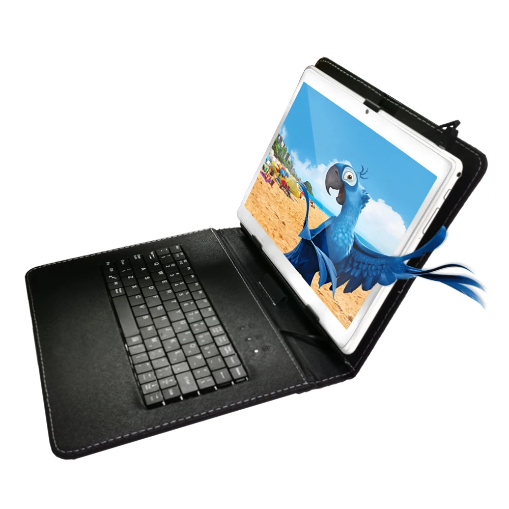 ANRY английская и русская Проводная клавиатура для планшета 10 10,1 черный PU+ PC кожаный чехол с подставкой Чехол Встроенная USB Проводная клавиатура