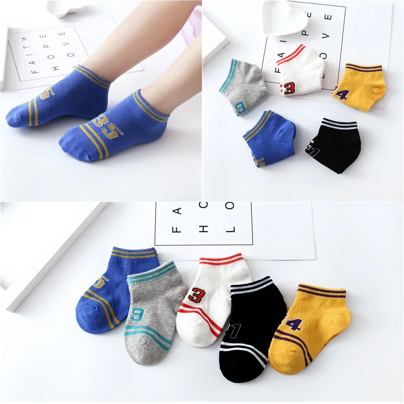 5 пар/лот хлопковые носки для маленьких мальчиков летние тонкие Детские девочек