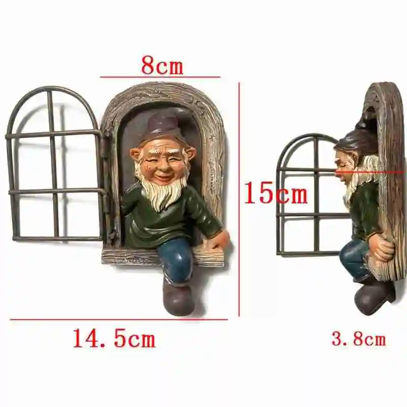 

Garden Dwarf Ornaments Dwarf Resin Crafts Statue White Gift Gnome Ornaments Man Fairy Beard Decor Garden Elves Old Naughty C8P7