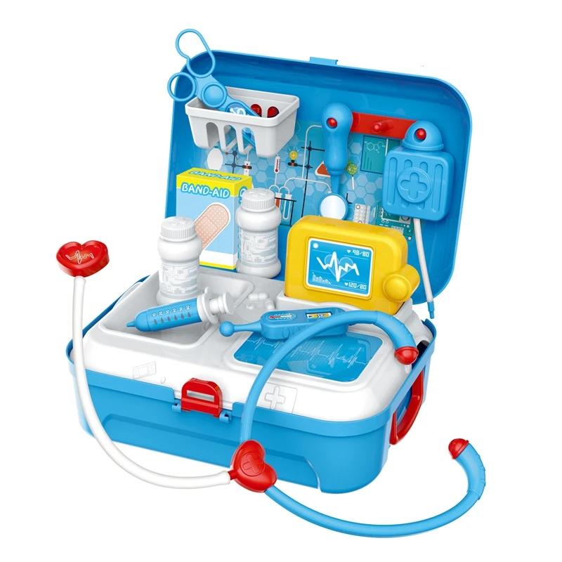 

Play House Toy Kit Kids Pretend Play Dentist Kit Playset Carrying Case Kids Funny Plastic Toy