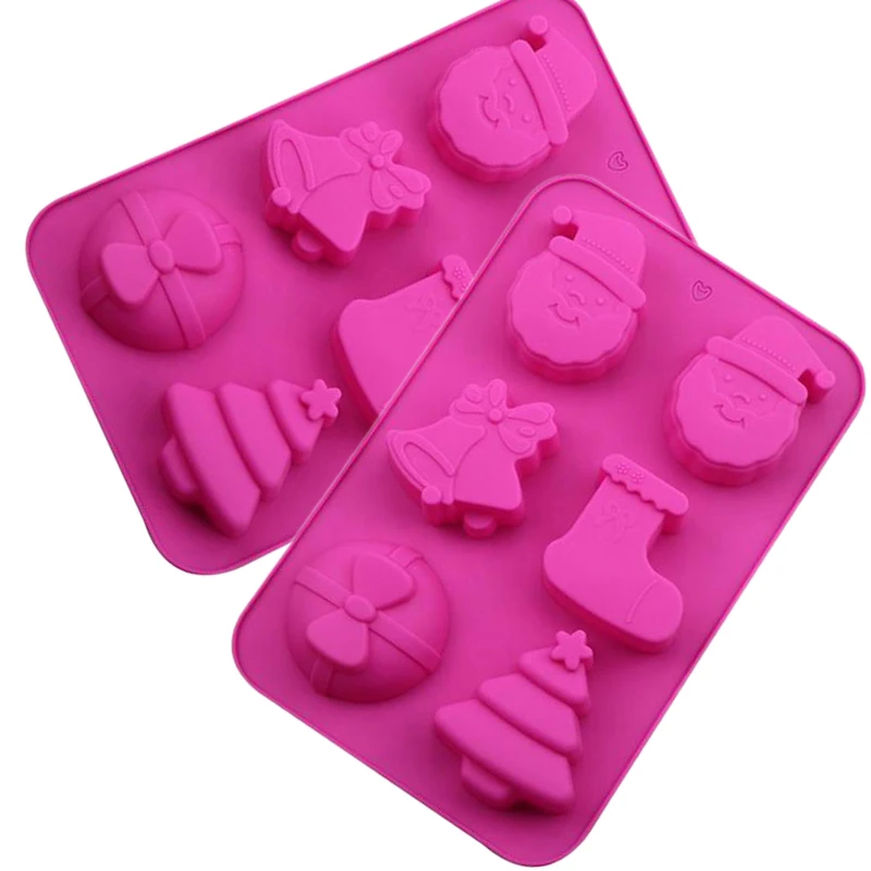 

2Pcs Silicone Christmas Baking Mold Set Christmas Tree Snowflakes Snowman Cake Mold, Bath Bombs, Soap Mold Set