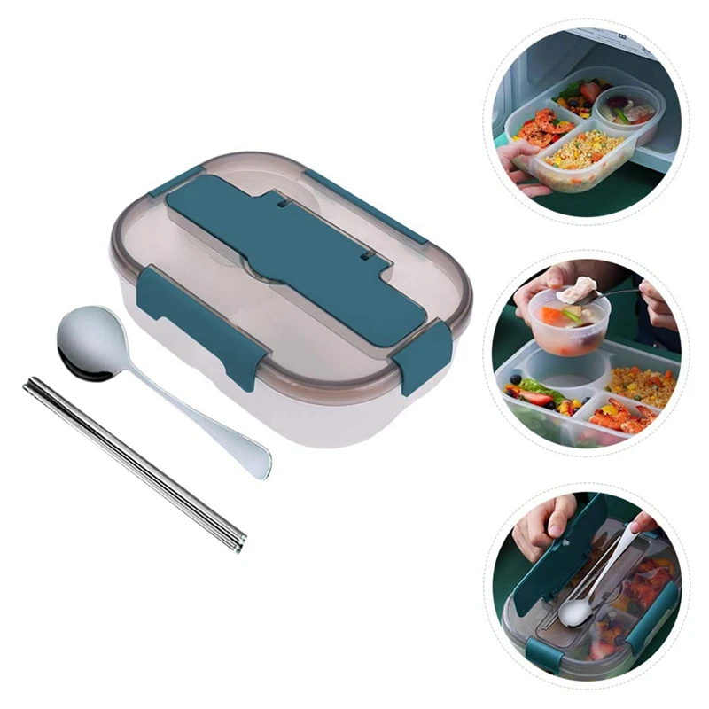 

Boxes Lunch Box Compartment Lunch Box with Spoon and Fork Leak Proof Separated Portable Meal Prep Containers