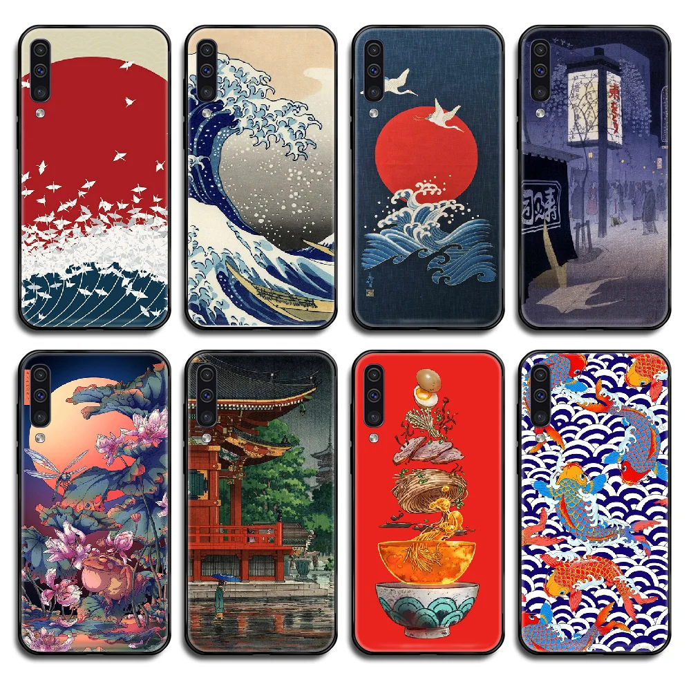 Японский стиль художественный чехол для телефона Корпус Samsung Galaxy A C Note 3 4 5 6 7 8 10 20 40