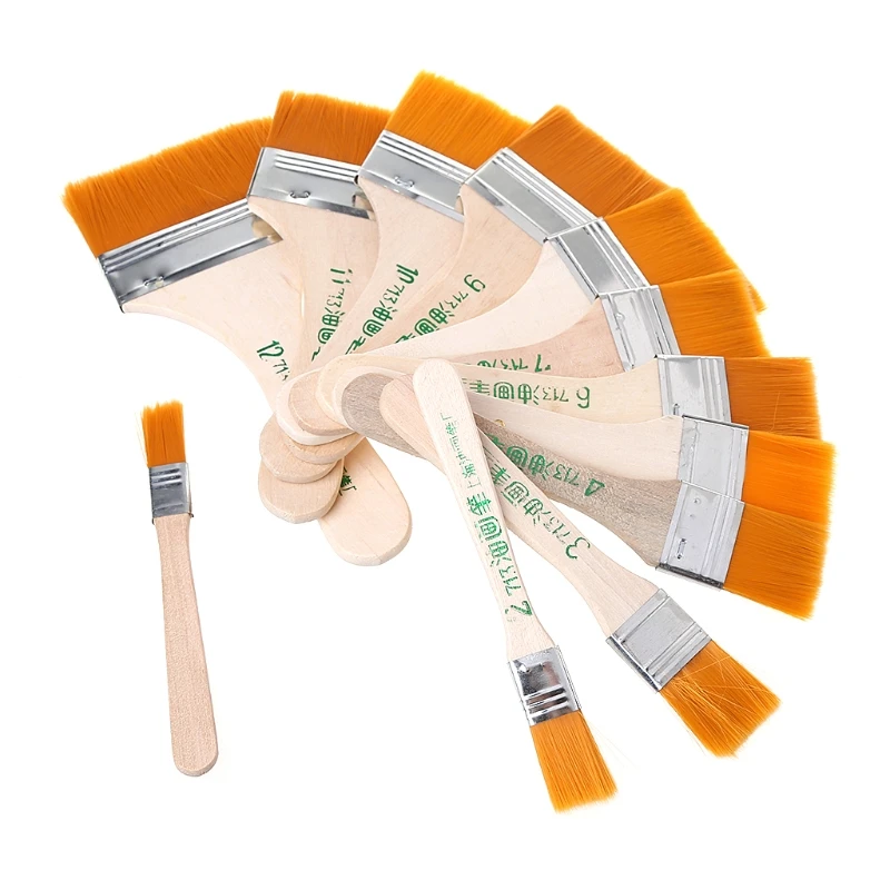 

12Pcs Wooden Oil Painting Brush Artist Acrylic Watercolor Paint Art Supply Tool