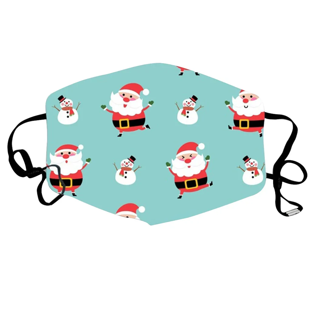 Спасательная дышащая многоцелевая маска унисекс с рождественским принтом