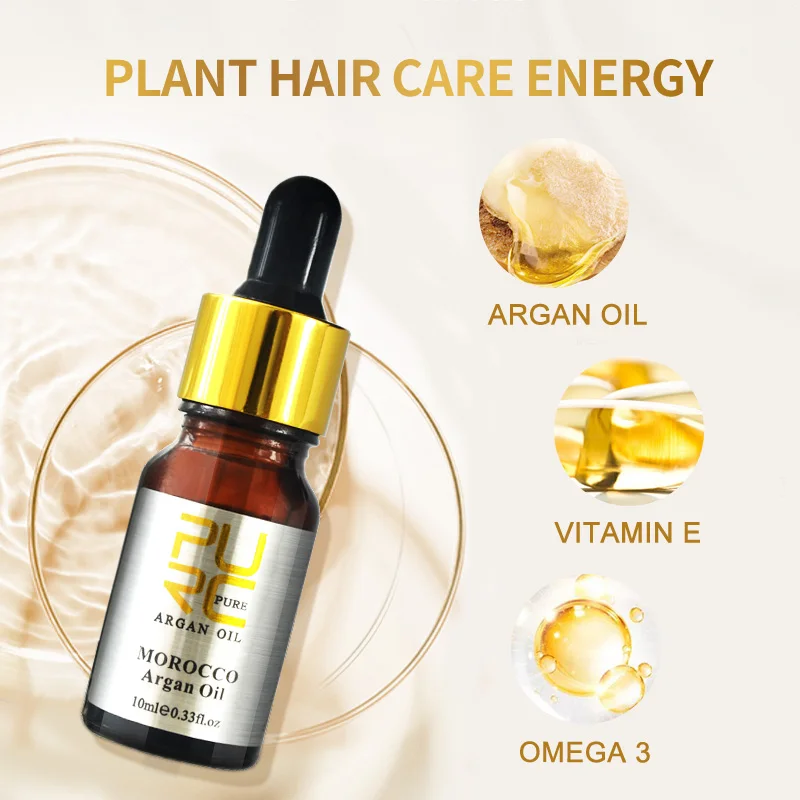 

PURC Morocco Argan Oil Smoothing Moisturizing Essential Liquid Prevent Hair Loss Hair and Scalp Treatments Hair Care 10ml Hair