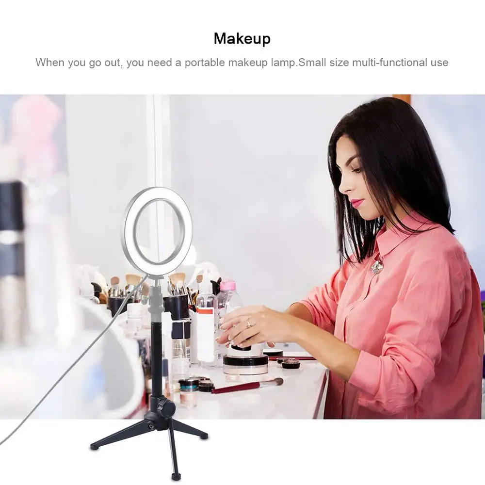 

Extendable 22cm Table Mobile Phone Tripod for Redmi HuaweiMate30 iphone11 Ring Light &Phone Clip Holder
