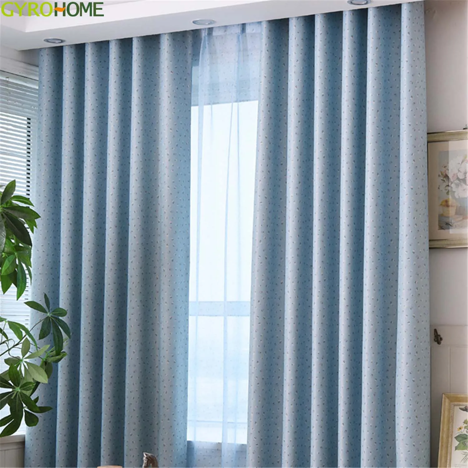 Доступно 2 цвета синие и фиолетовые маленькие цветочные занавески для