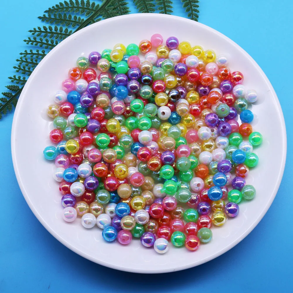8 мм 200 шт. Φ бусины для шитья одежды или бытовых товаров Разноцветный жемчуг | Дом