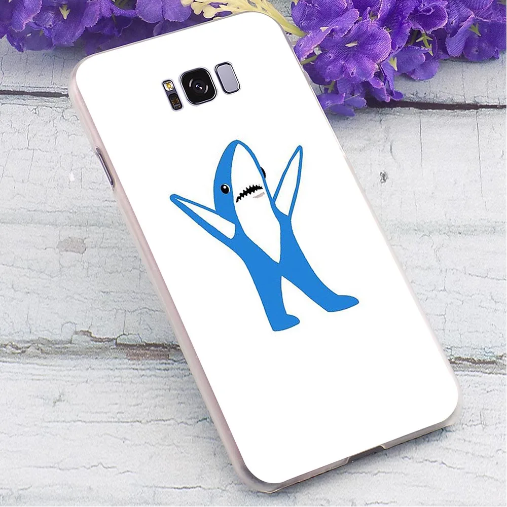 Жесткий чехол с забавными мультяшными акулами для телефона Galaxy A60 Cover A3/A5 A6 A8 Plus/A7 A9