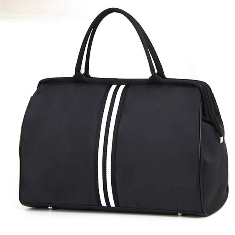 

Women Sport Bag Stripe Gym Bag Fitness Sports Bag Large Travel Handbag Duffle Bags Overnight Weekend Traveling Bags Men XA637WB