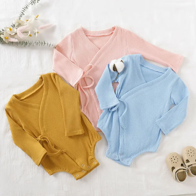 Коллекция 2019 года осенне-зимние хлопковые боди для новорожденных девочек и