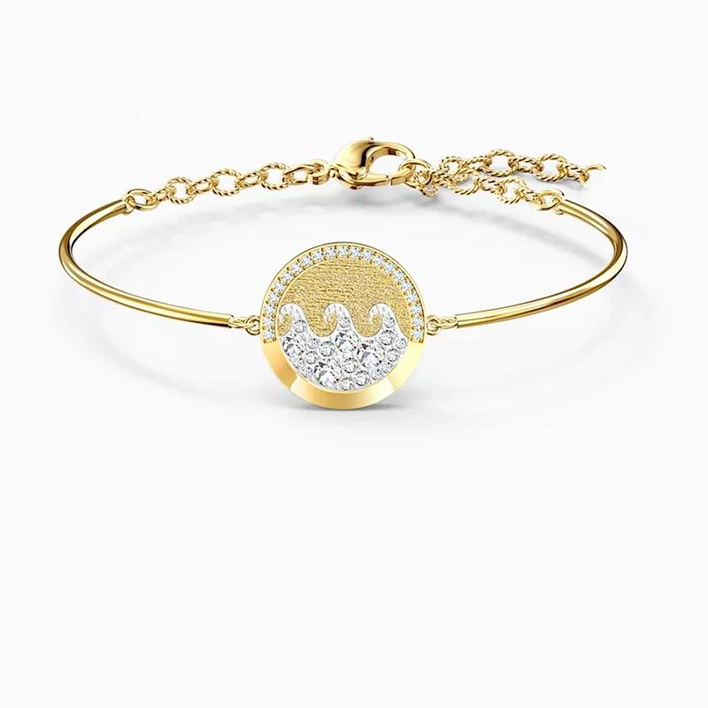 

Fashion Women's Jewelry SWA Sparkling Ocean Scenery Series Wave Women's Earrings, Necklaces And Bracelets