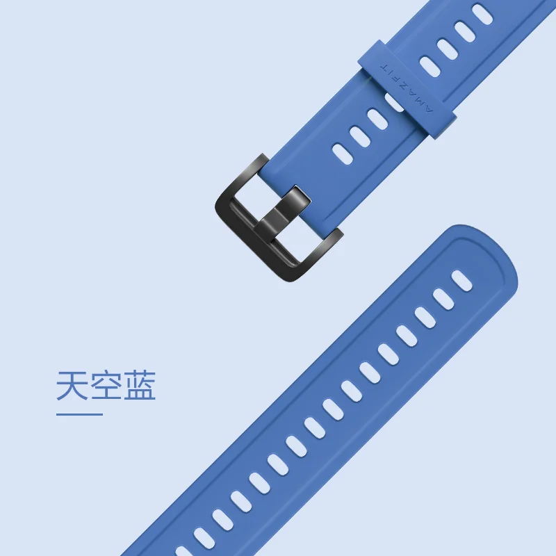 Sky Blue Ремешок для часов Силиконовый цветной браслет для Xiaomi Huami Amazfit GTR(47 мм и 42 мм) умные спортивные часы 2 2S& Bip Lite - Цвет: Sky Blue