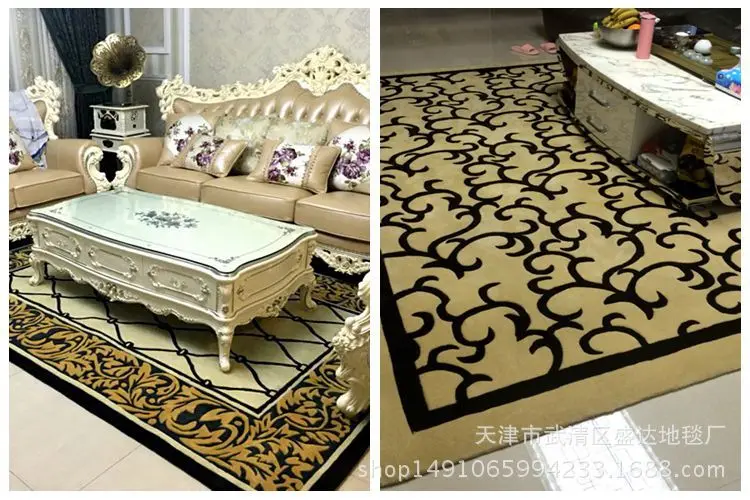 Large High Quality Handwoven Wool Carpets For Living Room Chinese Wool Carpet Bedroom Kids Rug Thick Plush Soft Floor Carpets