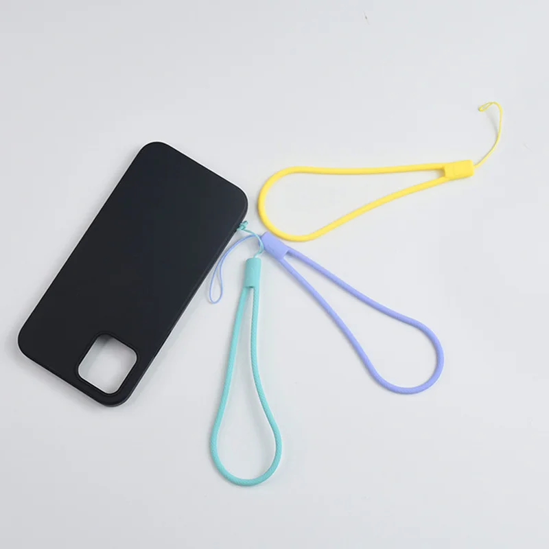 

1pcs Silicone Rope Mobile Phone Anti Losing Sling Wrist Short Cord Silicone Wrist Rope Mobile Phone Lanyard Strap ID Card USB