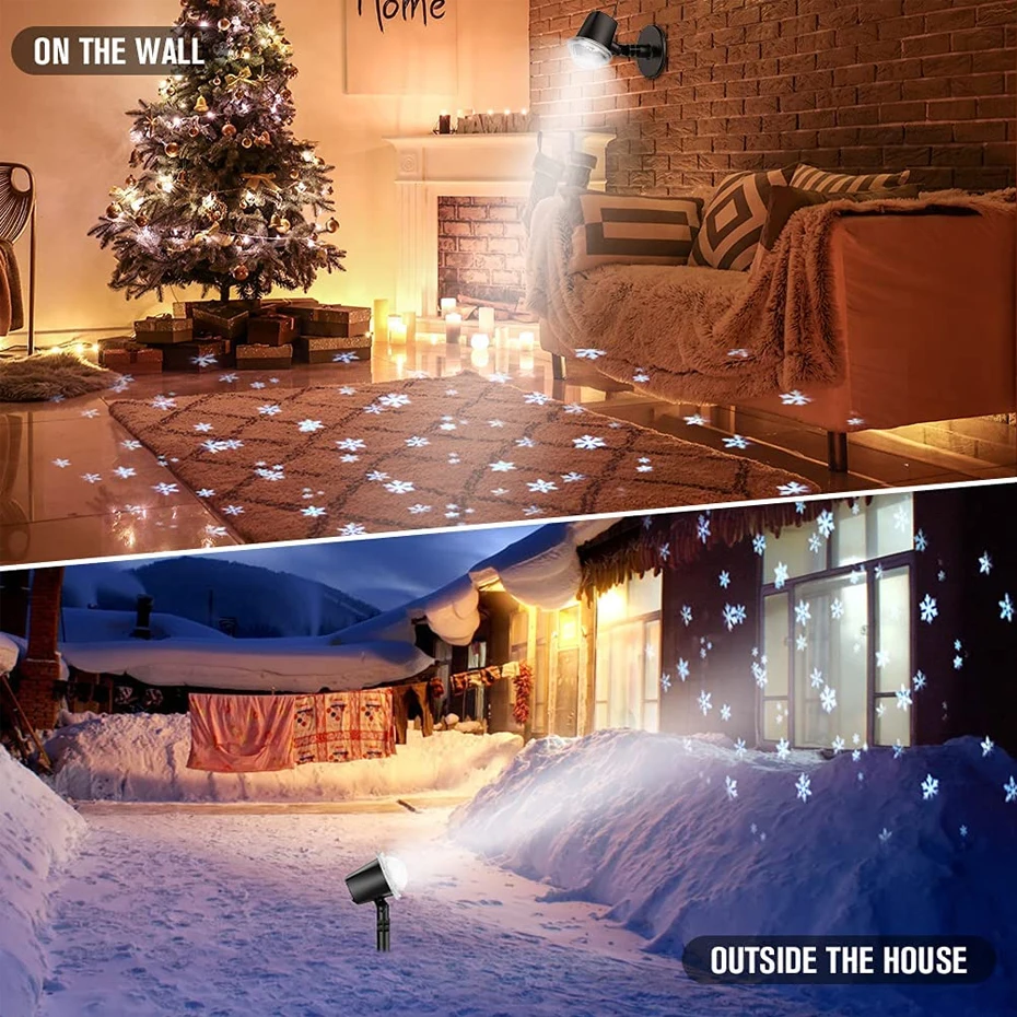 ALIEN LED Рождество Белый Снежинка проектор Открытый водонепроницаемый Сад вечерние