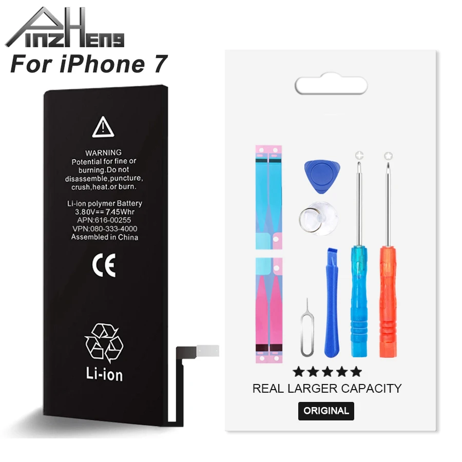 PINZHENG оригинальный 1960mAh аккумулятор мобильного телефона для iPhone 7 батарея