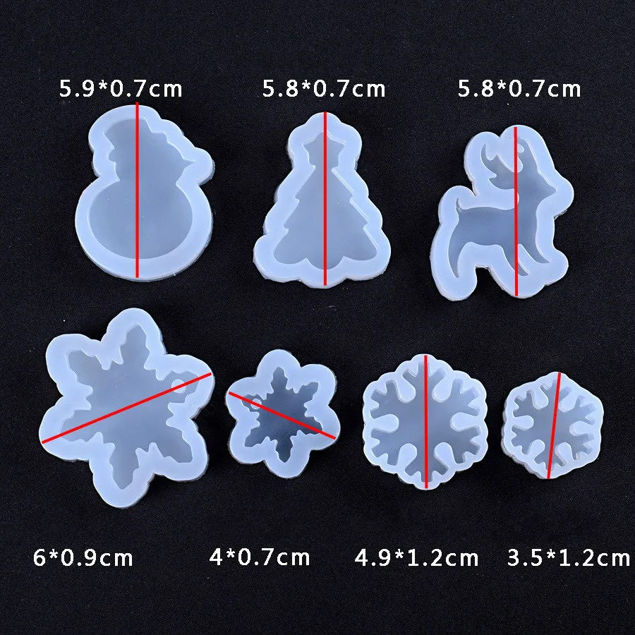 Рождественские украшения елка и снеговик форма снежинки эпоксидная смола